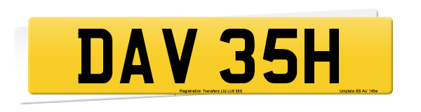 Registration number DAV 35H